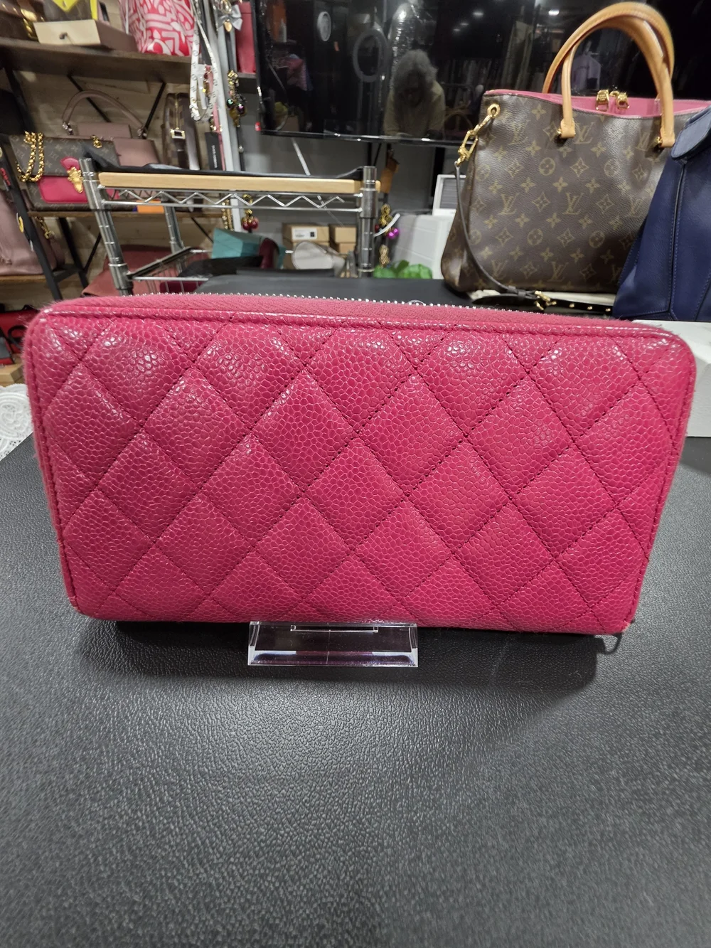 CHANEL pink quilted